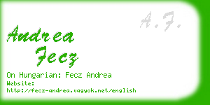 andrea fecz business card